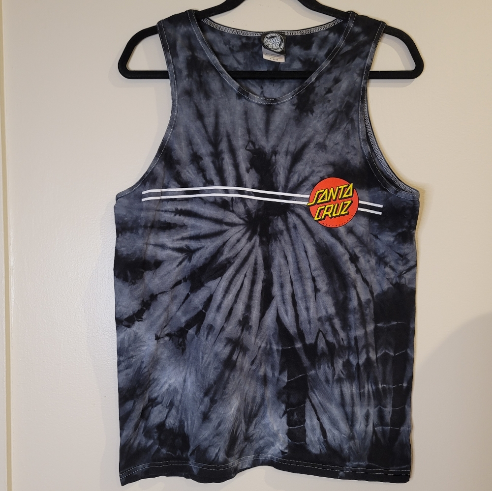 Santa Cruz Skateboards tie-dye muscle shir…